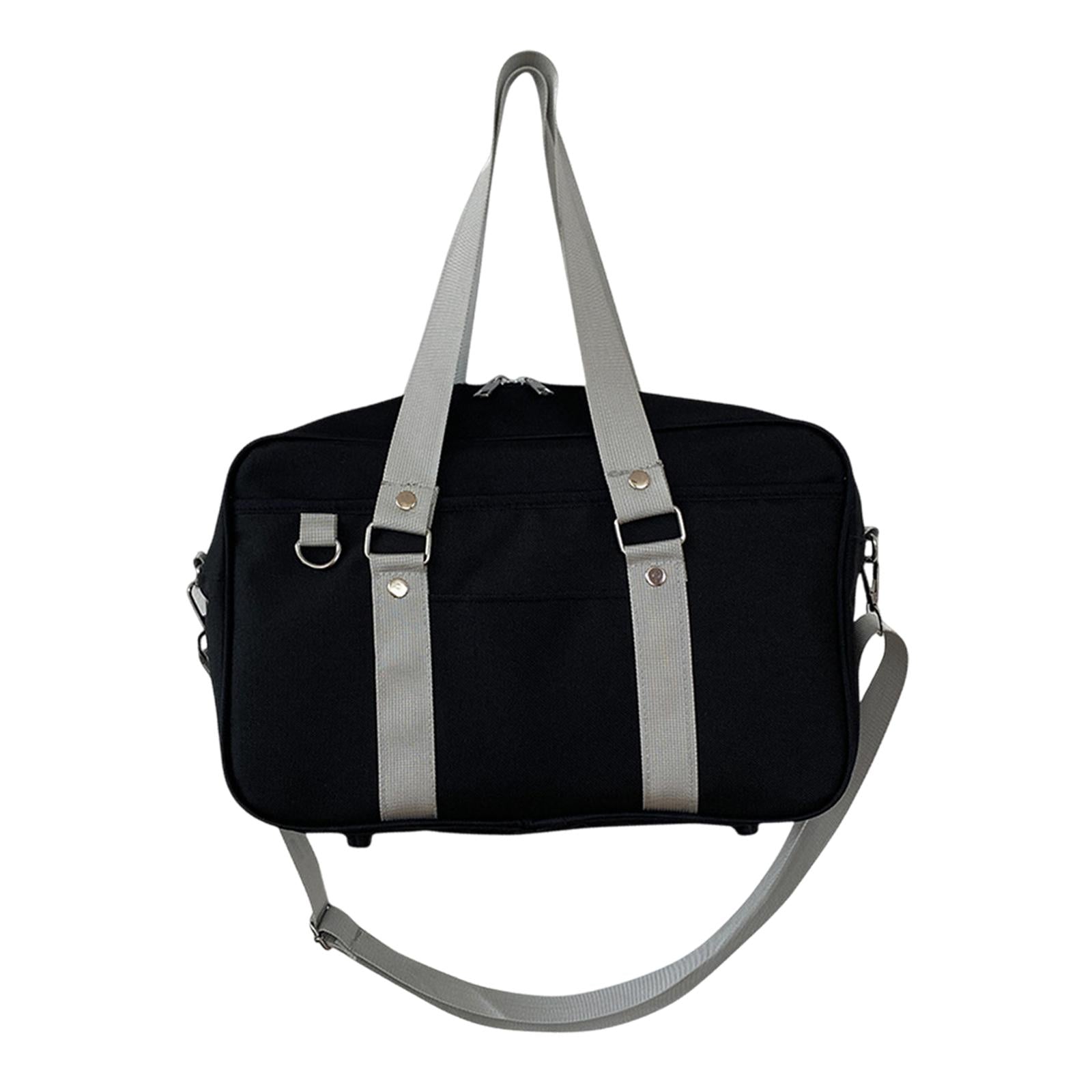 Japanese Shoulder Bag Multifunctional JK Handbag for Travel Office Commuting Black Gray