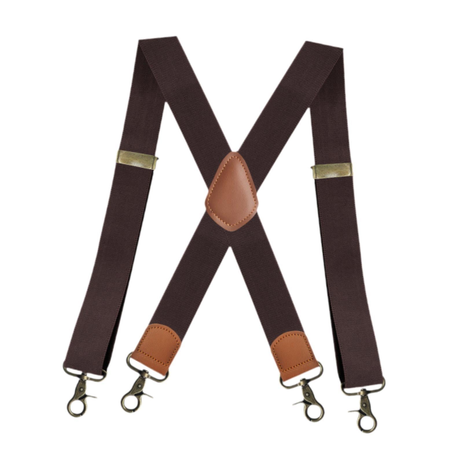 Suspender for Men Fashion Elastic Wide Suspenders for Costume Party Business Coffee
