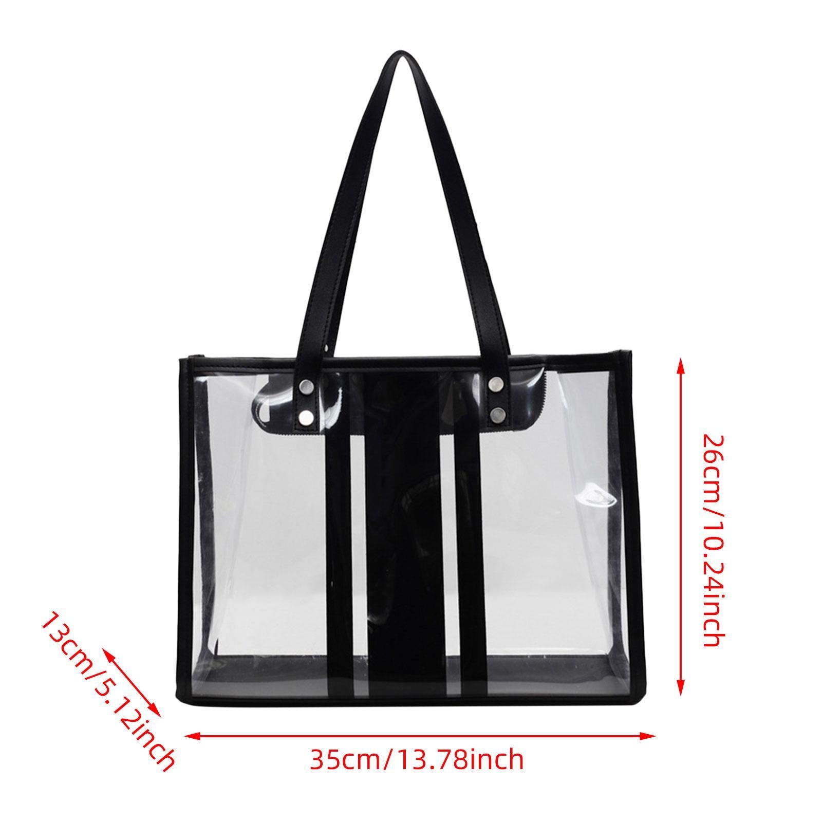 Women Clear Beach Bag Premium Practical Tote Bag for Holiday Vacation Picnic