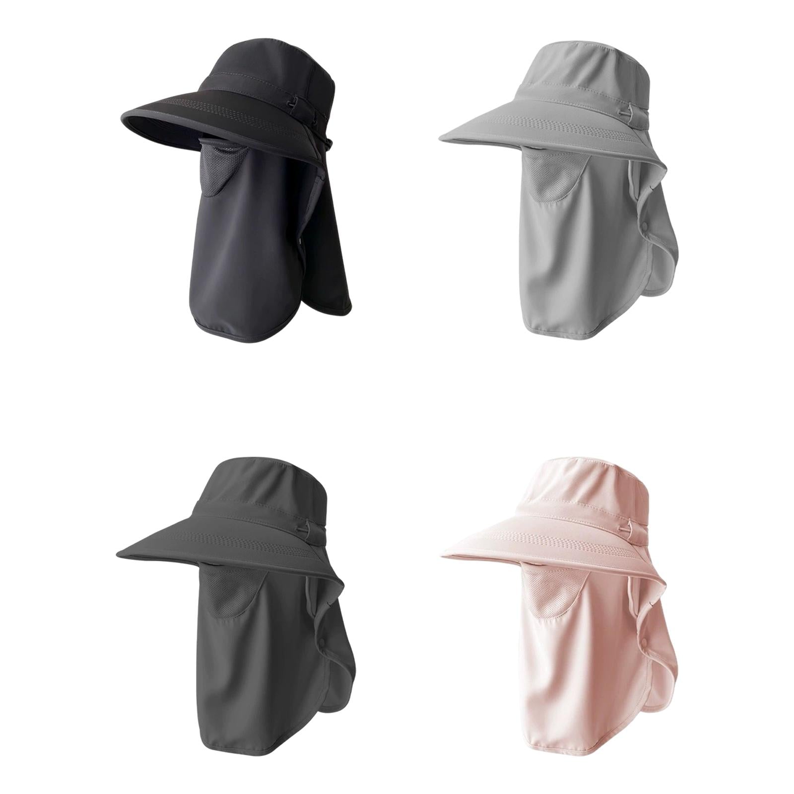 Mens Fishing Cap Fisherman Hat Sun Hat for Outdoor Sports Gardening Climbing Black