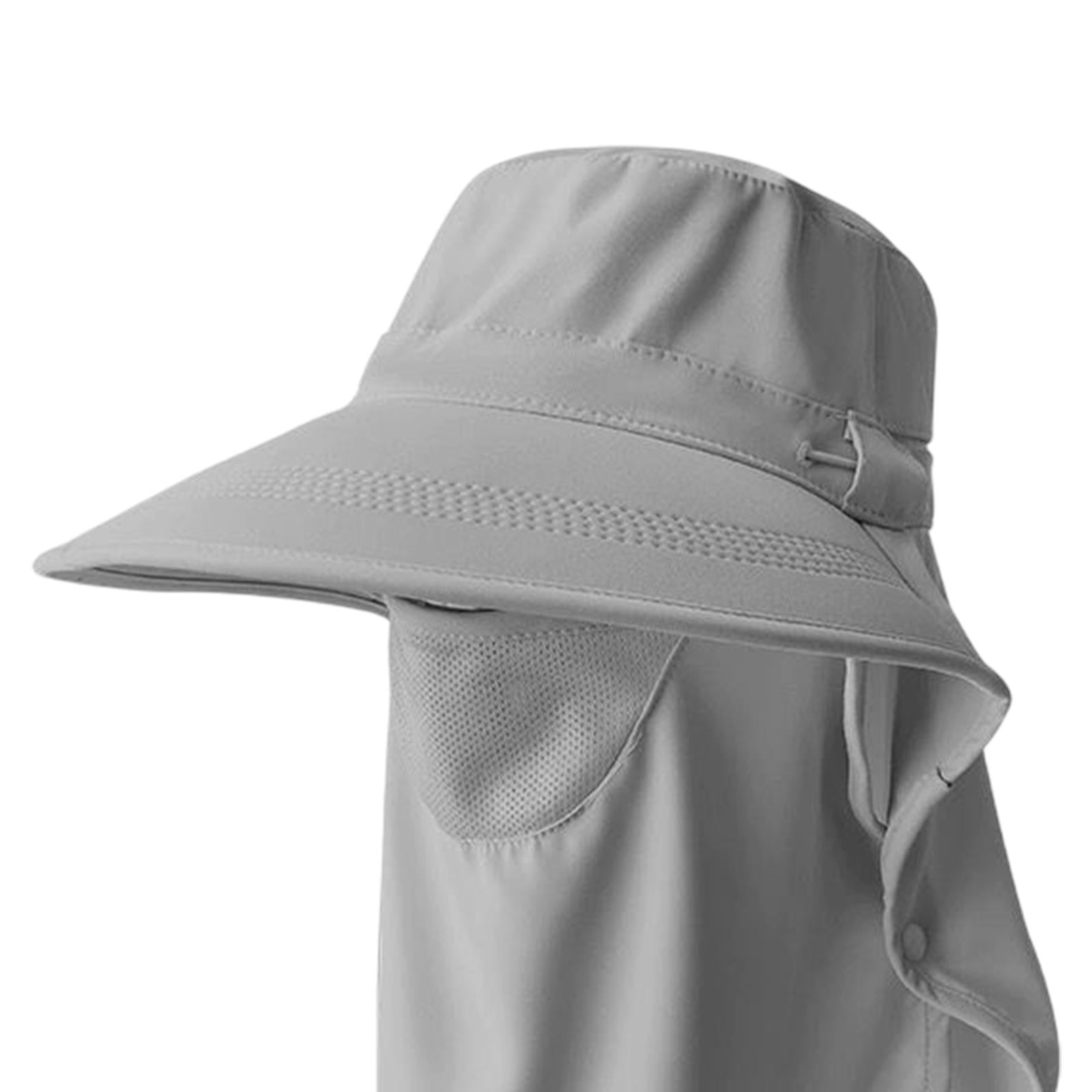 Mens Fishing Cap Fisherman Hat Sun Hat for Outdoor Sports Gardening Climbing Light Gray