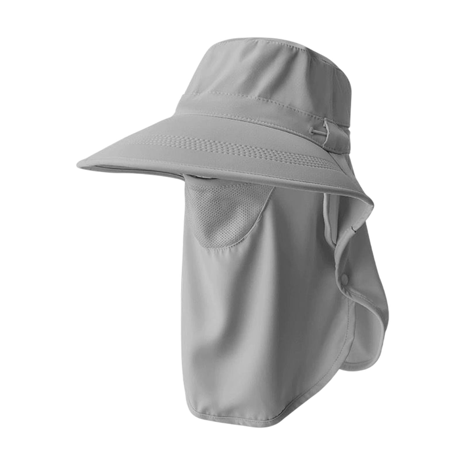 Mens Fishing Cap Fisherman Hat Sun Hat for Outdoor Sports Gardening Climbing Light Gray