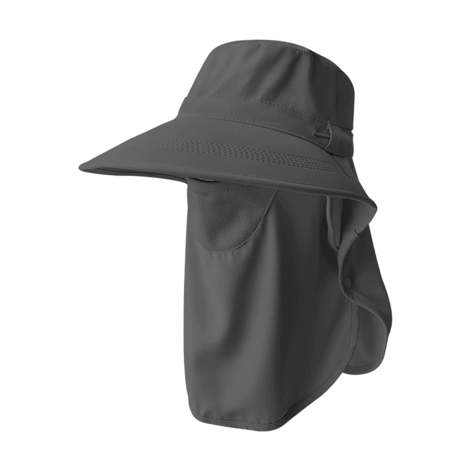 Mens Fishing Cap Fisherman Hat Sun Hat for Outdoor Sports Gardening Climbing Dark Gray