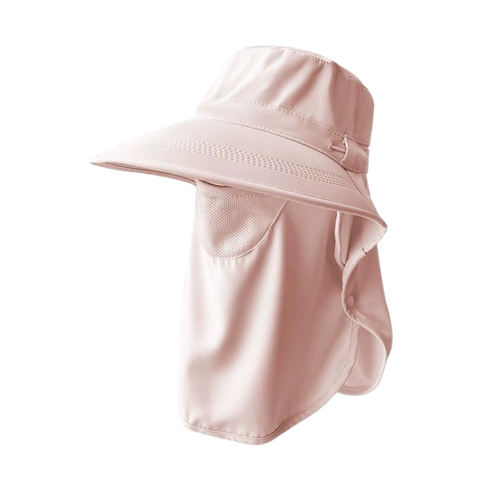 Mens Fishing Cap Fisherman Hat Sun Hat for Outdoor Sports Gardening Climbing Light Pink