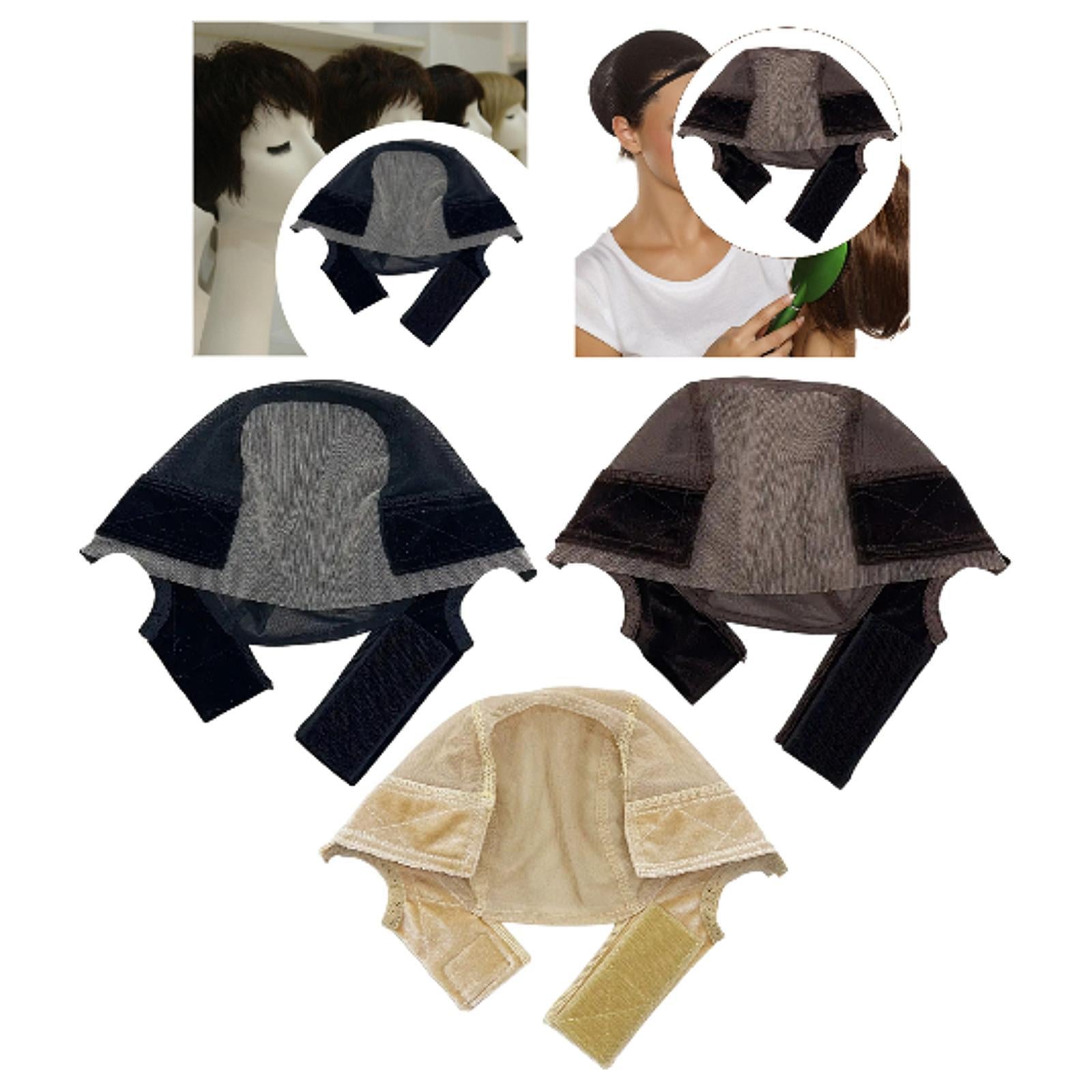Wig Cap Compact Hairnet Mesh Hair Mesh Net Cover for Birthday Travel Outdoor Black