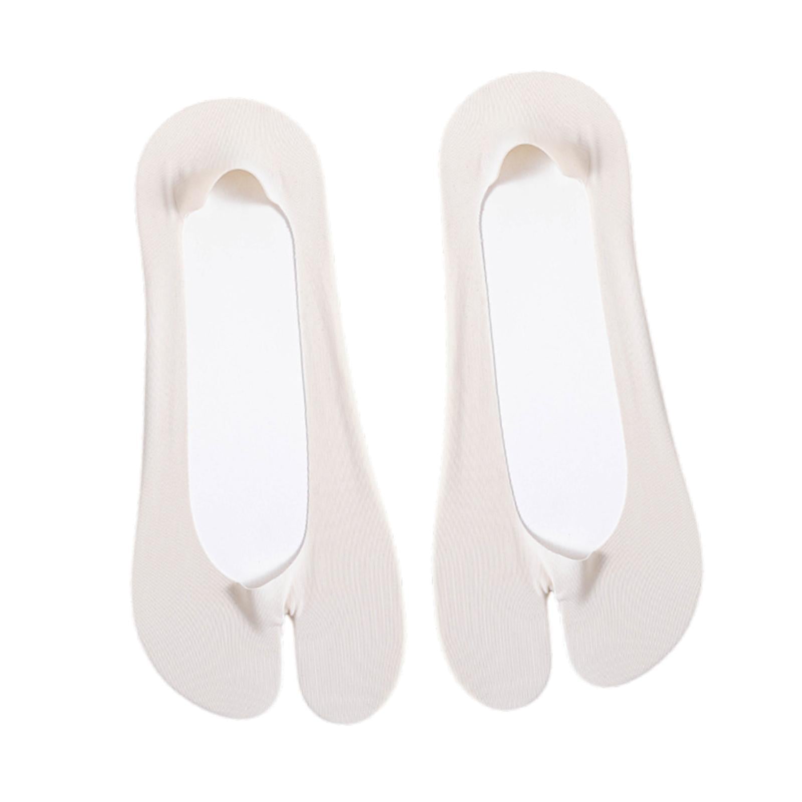 2 Toe Socks Invisible Boat Socks Thin Low Cut Sock for Sports Casual Ladies grey