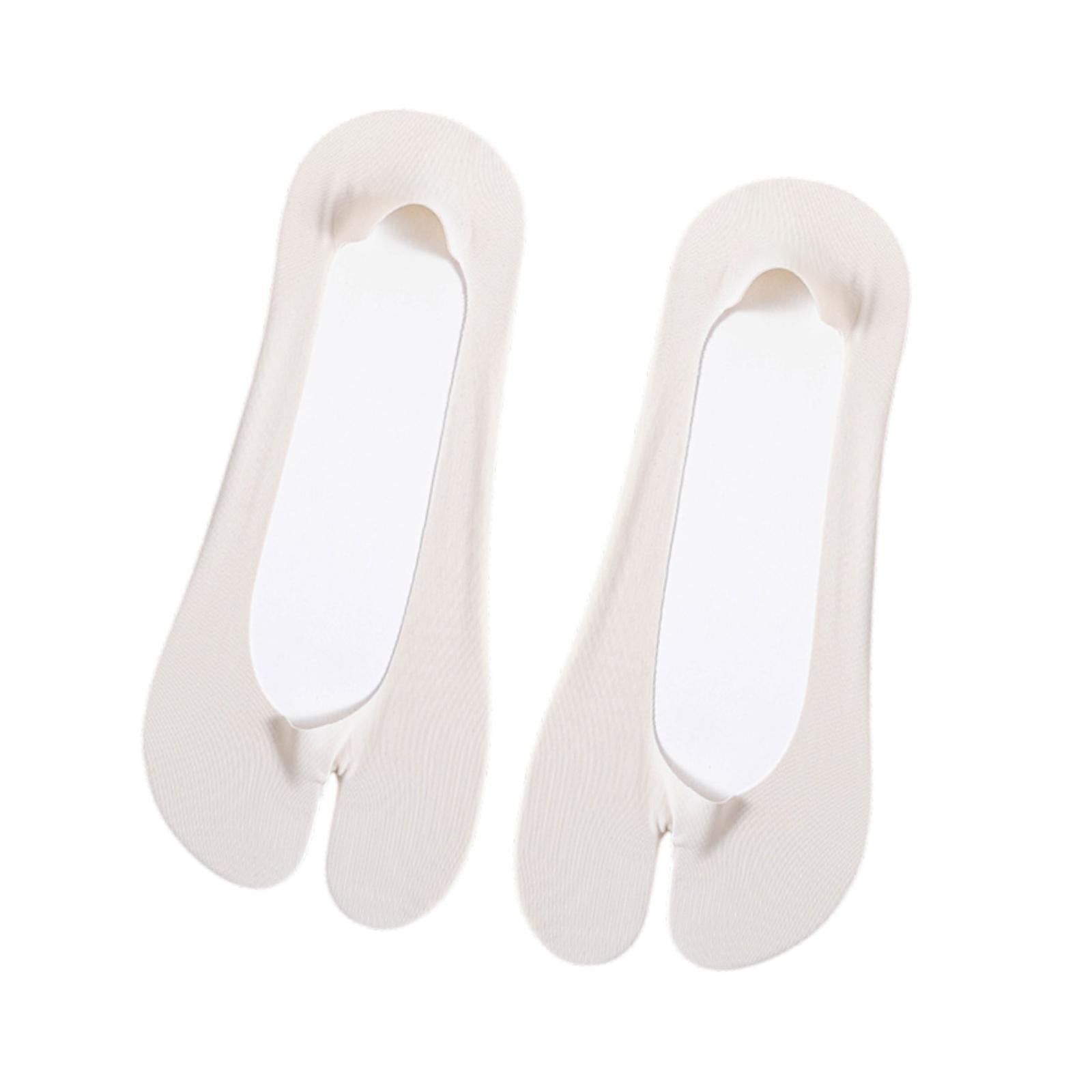 2 Toe Socks Invisible Boat Socks Thin Low Cut Sock for Sports Casual Ladies grey