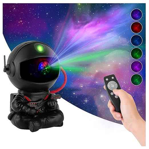 360° Rotating Guitar Astronaut Star Projector – LED Nebula Galaxy Night Light with Remote, Timer & Adjustable Head for Bedroom, Kids Room & Party Décor
