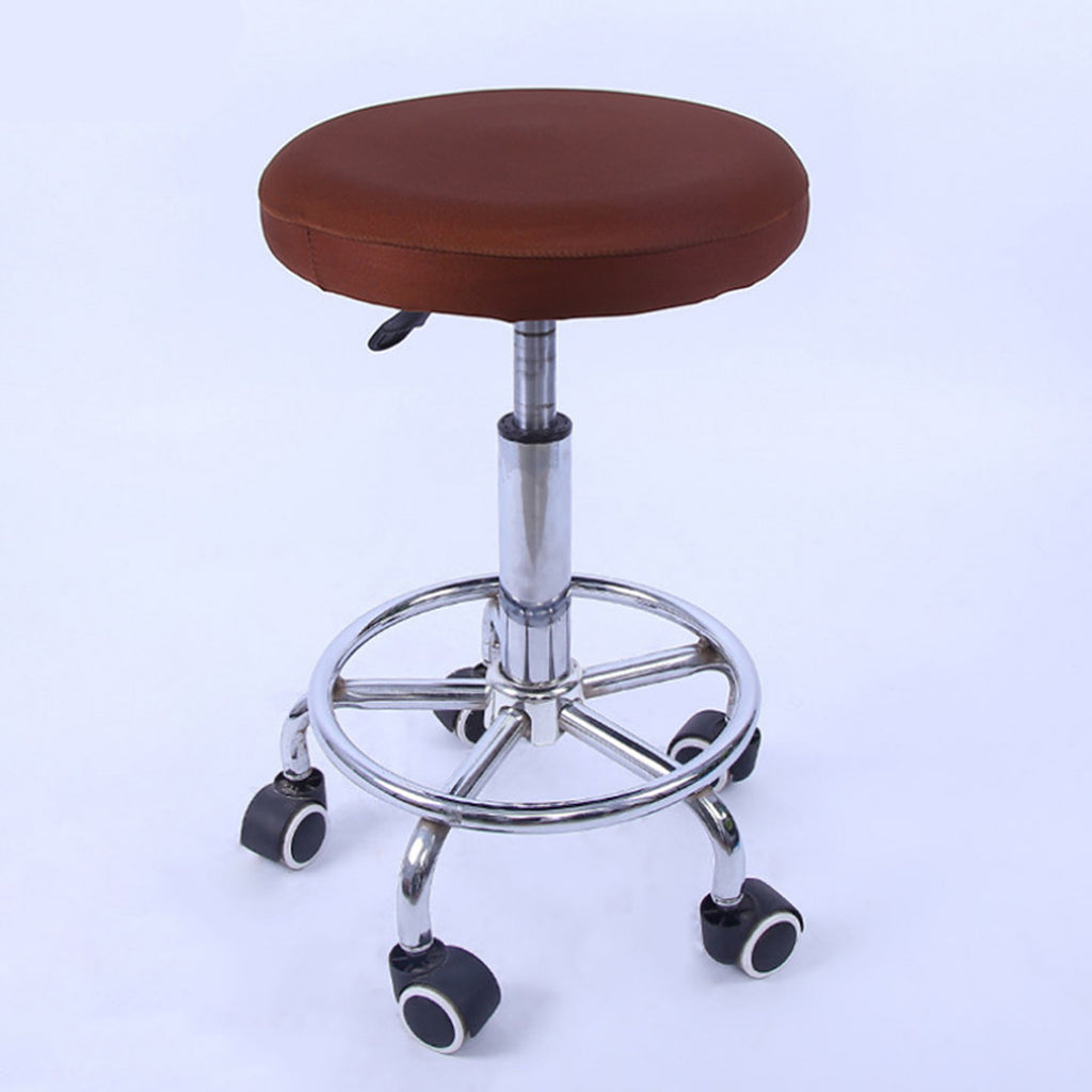 10 Pieces Elastic Bar Stool Covers Round Chair Seat Cover Cushion Coffee