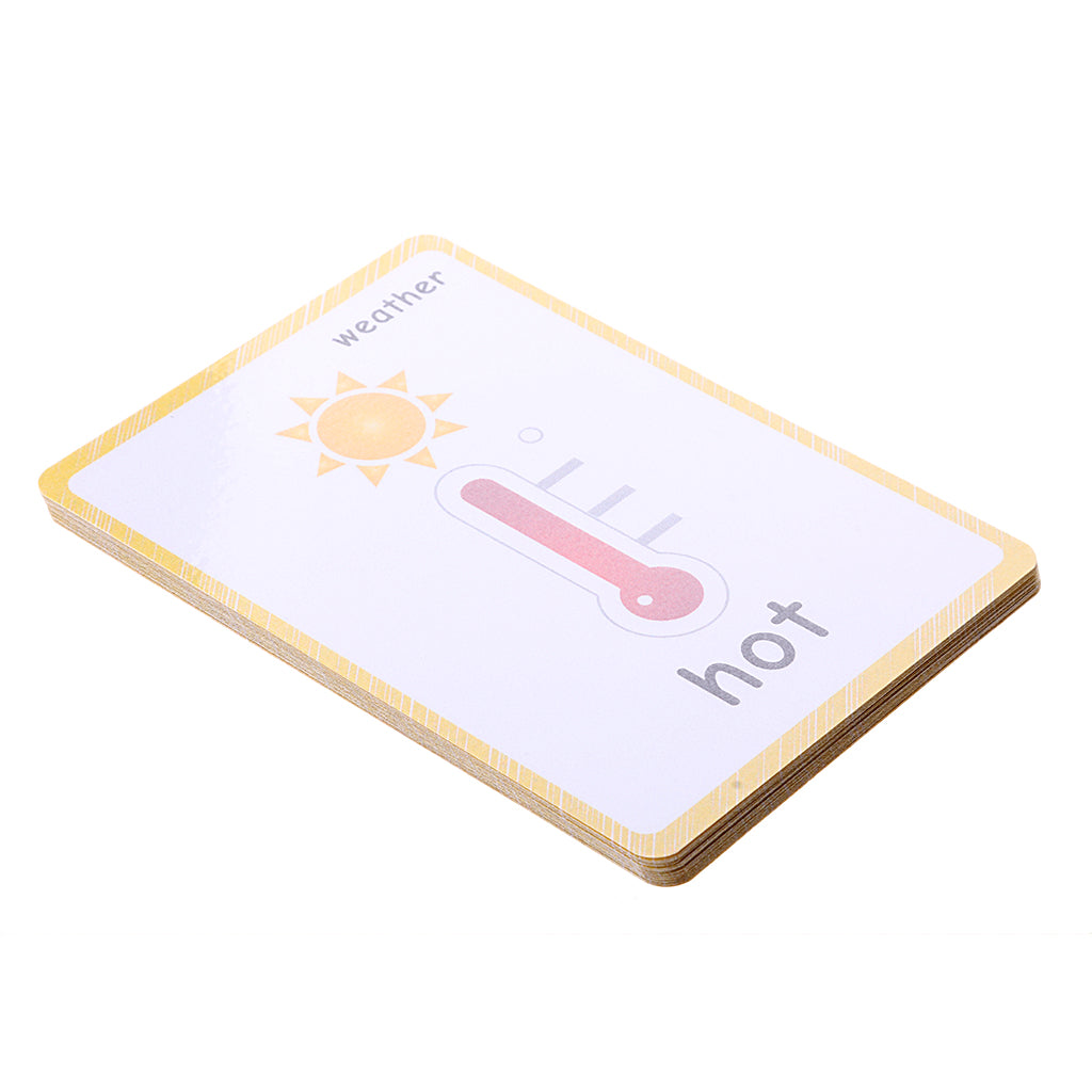 Flash Cards - Educational Learning Picture & Word Card Weather - 22Pieces
