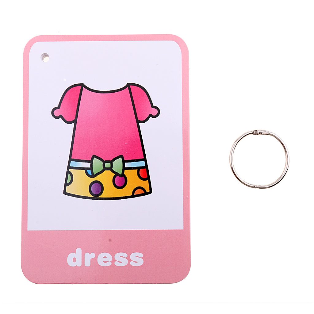 Flash Cards - Educational Learning Picture & Word Card Clothes - 23Pieces