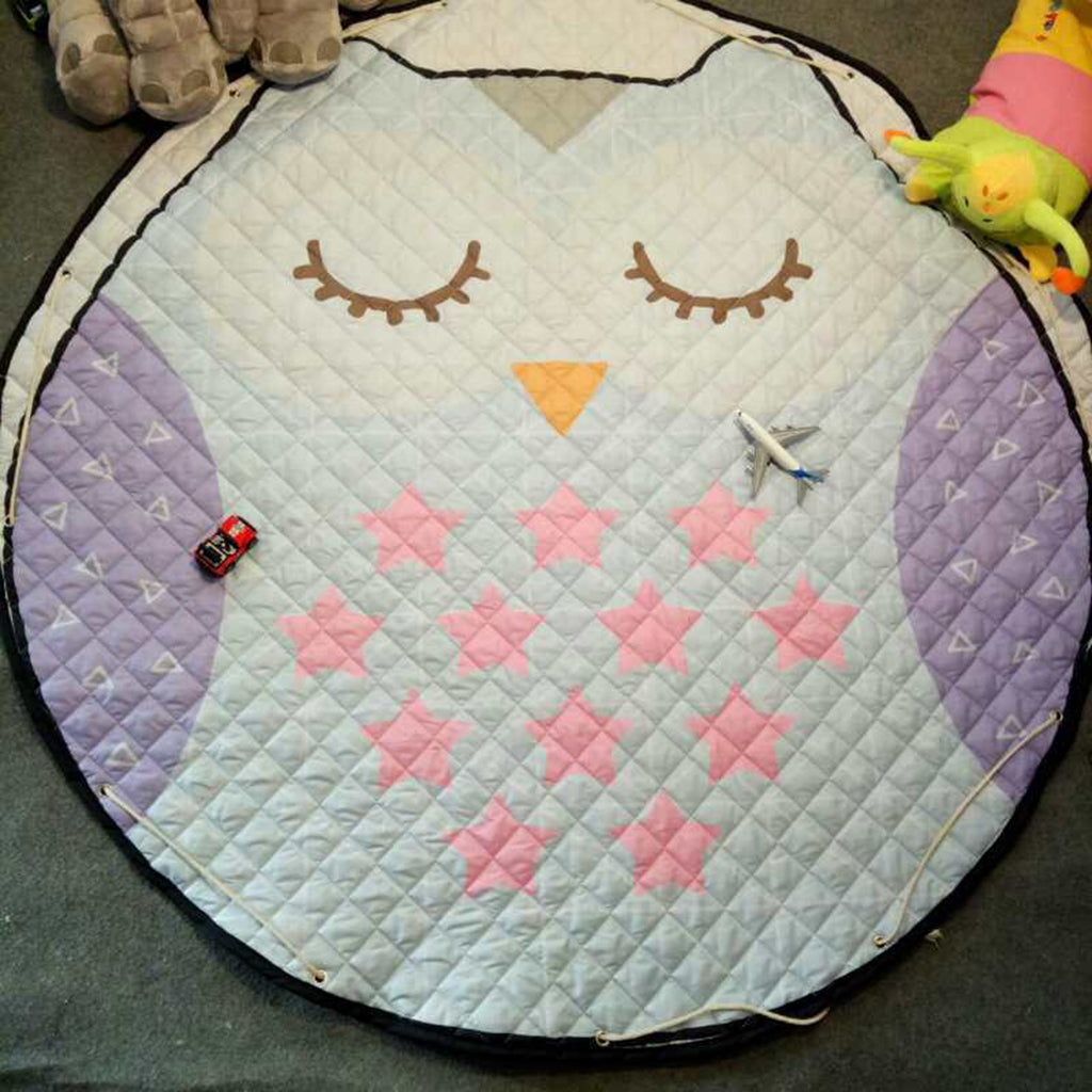 Foldable Baby Play Mat Floor Carpet Rug Crawling Blanket Little Owl