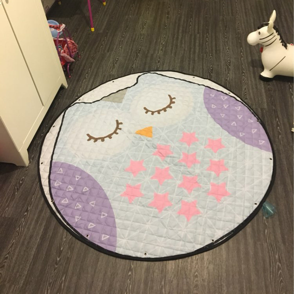 Foldable Baby Play Mat Floor Carpet Rug Crawling Blanket Little Owl