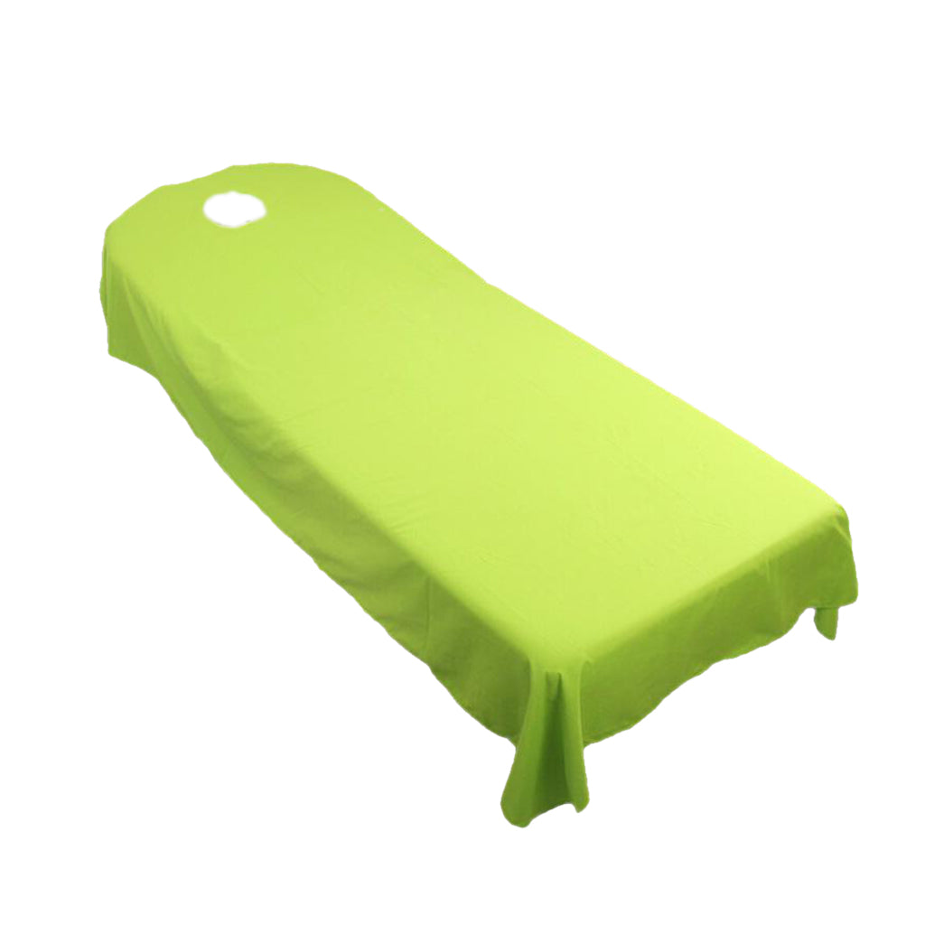 Beauty Salon Bed Sheet Couch Table Cover Breath Hole Multifunction Green