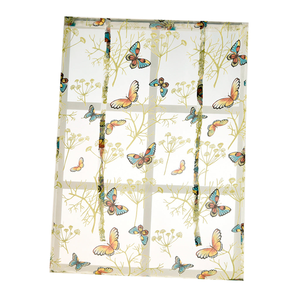 Kitchen Window Short Roman Blinds Curtains Panel Butterfly 140x140cm