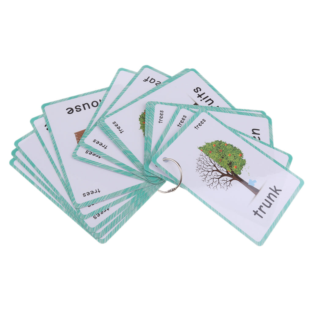 Preschool Educational Flash Cards Trees - 23 Pieces