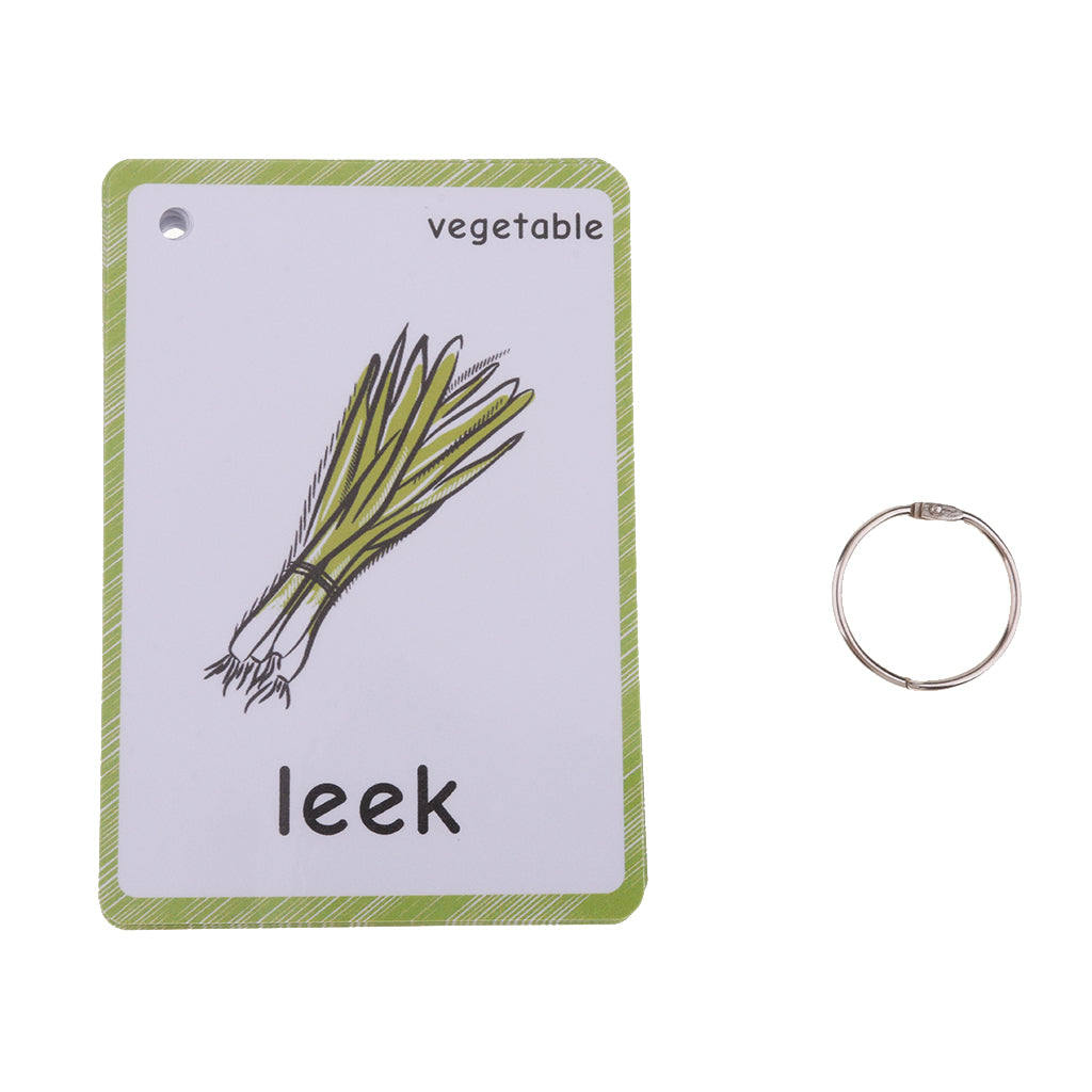 Preschool Educational Flash Cards Vegetable - 20 Pieces