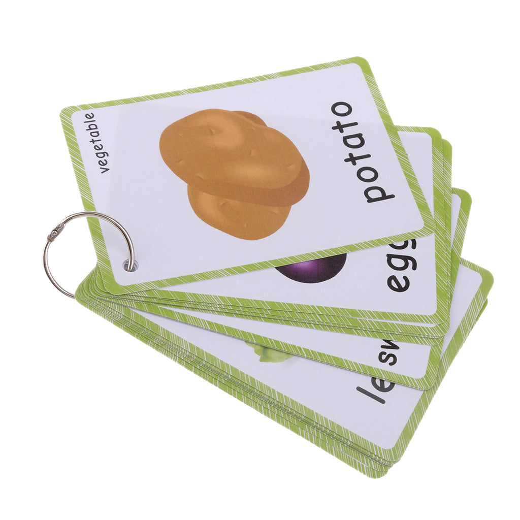 Preschool Educational Flash Cards Vegetable - 20 Pieces