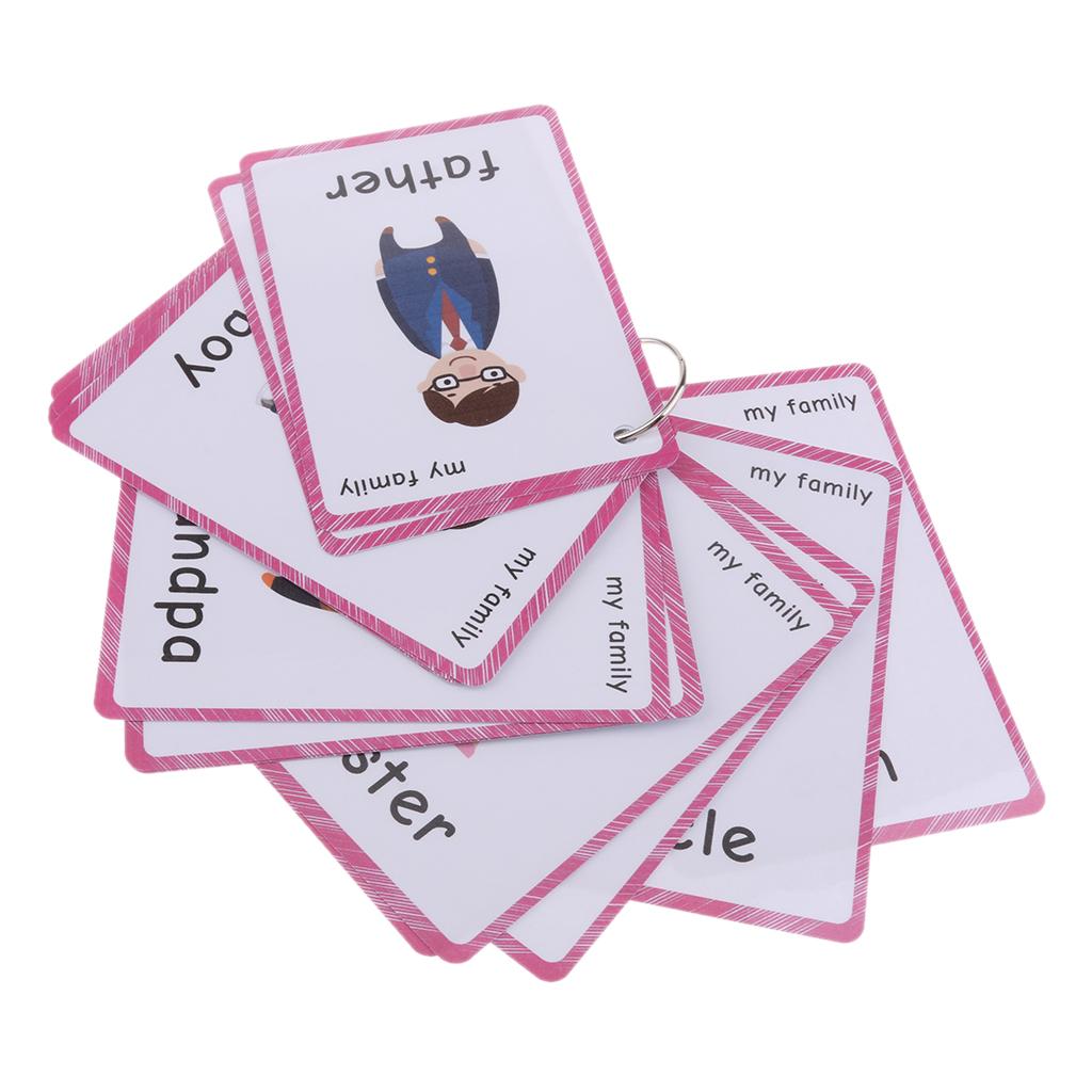 Preschool Educational Flash Cards My Family - 15 Pieces