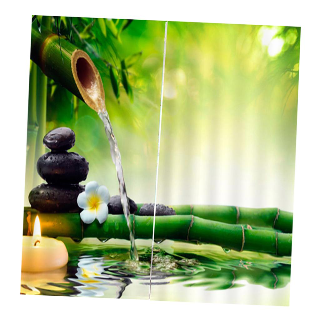 Charming Scenery Printed Window Curtains Drapes Water Drop