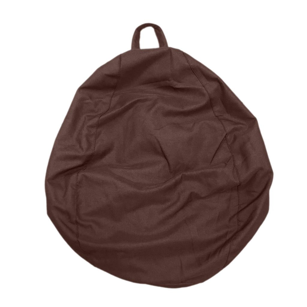 Solid Color Linen Bean Bag Cover Sofa Slipcover Coffee