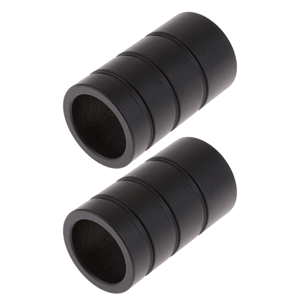 1 Pair Curtain Decorative Pole/Rod Finials Ends Heads 22mm Black Cylinder