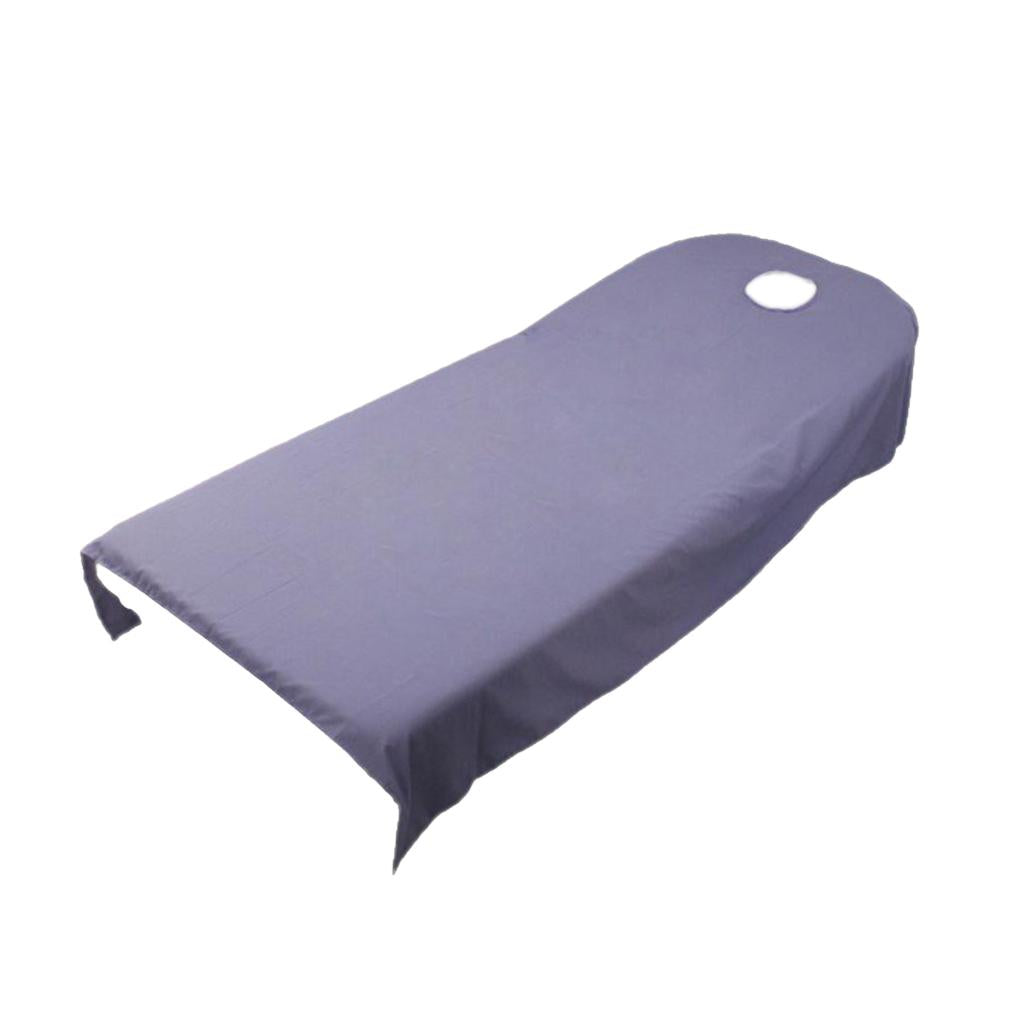 Soft Beauty Massage SPA Treatment Bed Cover Sheet With Breath Hole Purple