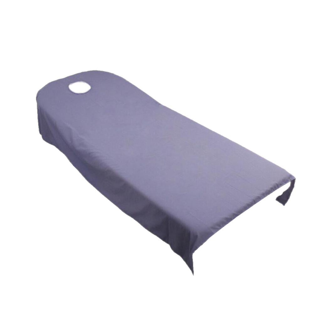 Soft Beauty Massage SPA Treatment Bed Cover Sheet With Breath Hole Purple