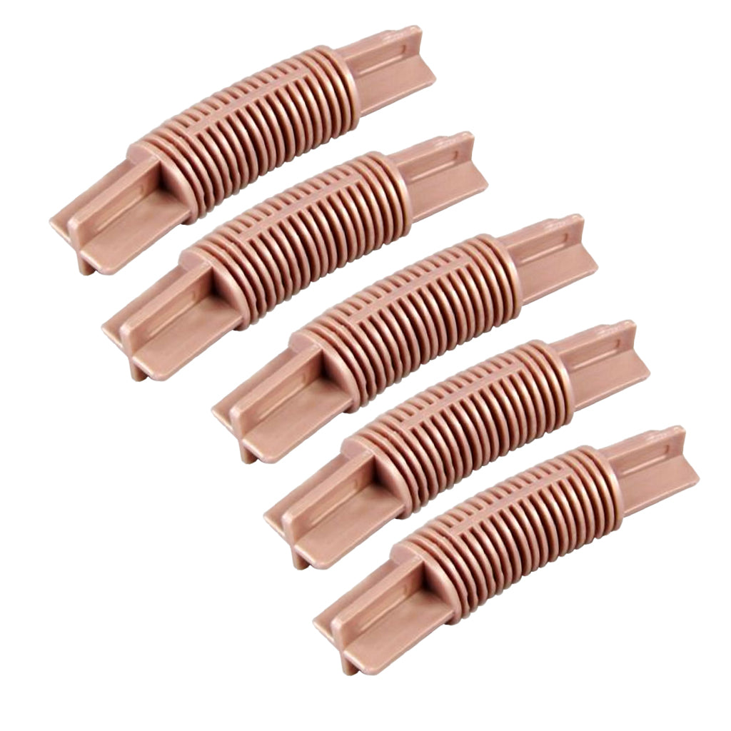 5Pieces Corner Bay Window Curtain Pole Elbow Joint Connector Rose Golden