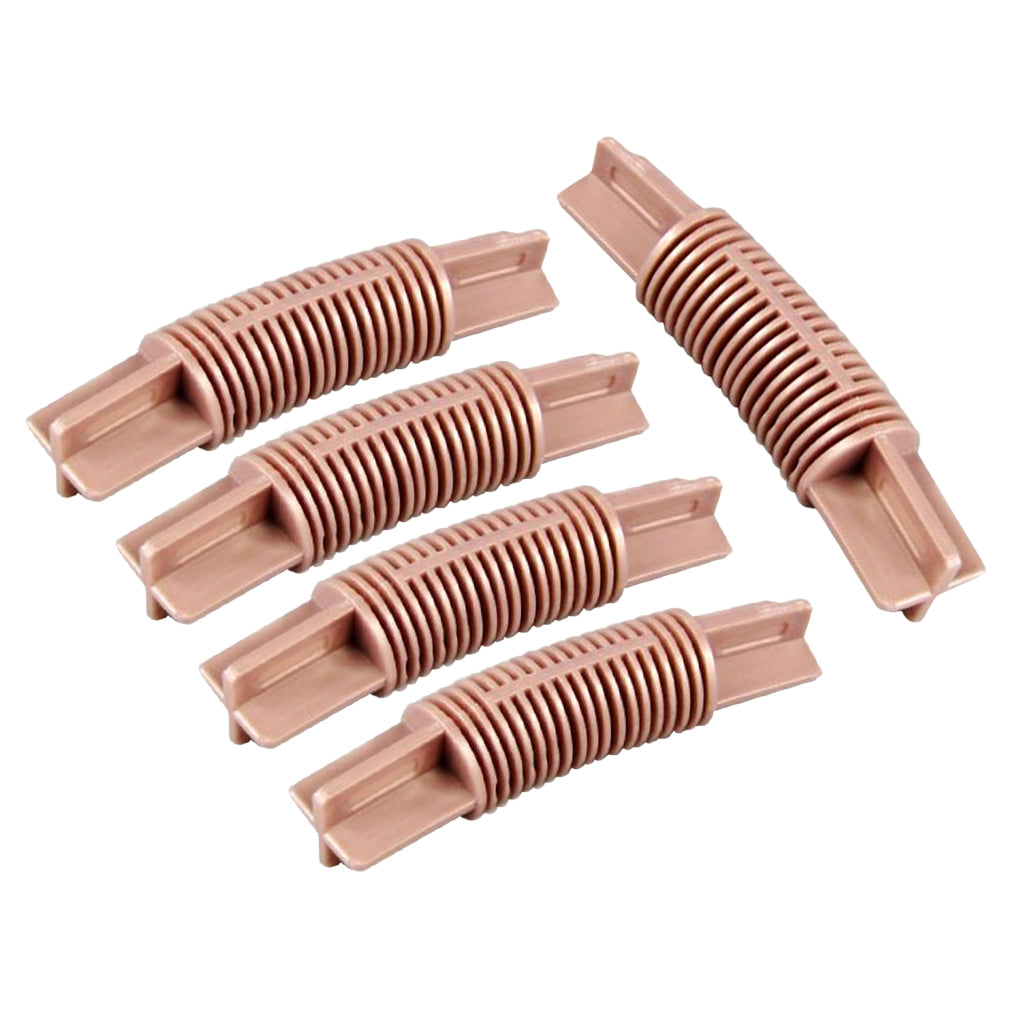 5Pieces Corner Bay Window Curtain Pole Elbow Joint Connector Rose Golden
