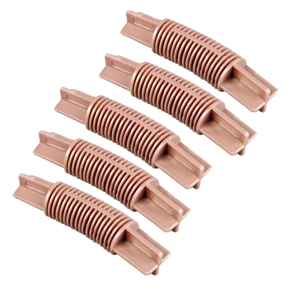 5Pieces Corner Bay Window Curtain Pole Elbow Joint Connector Rose Golden