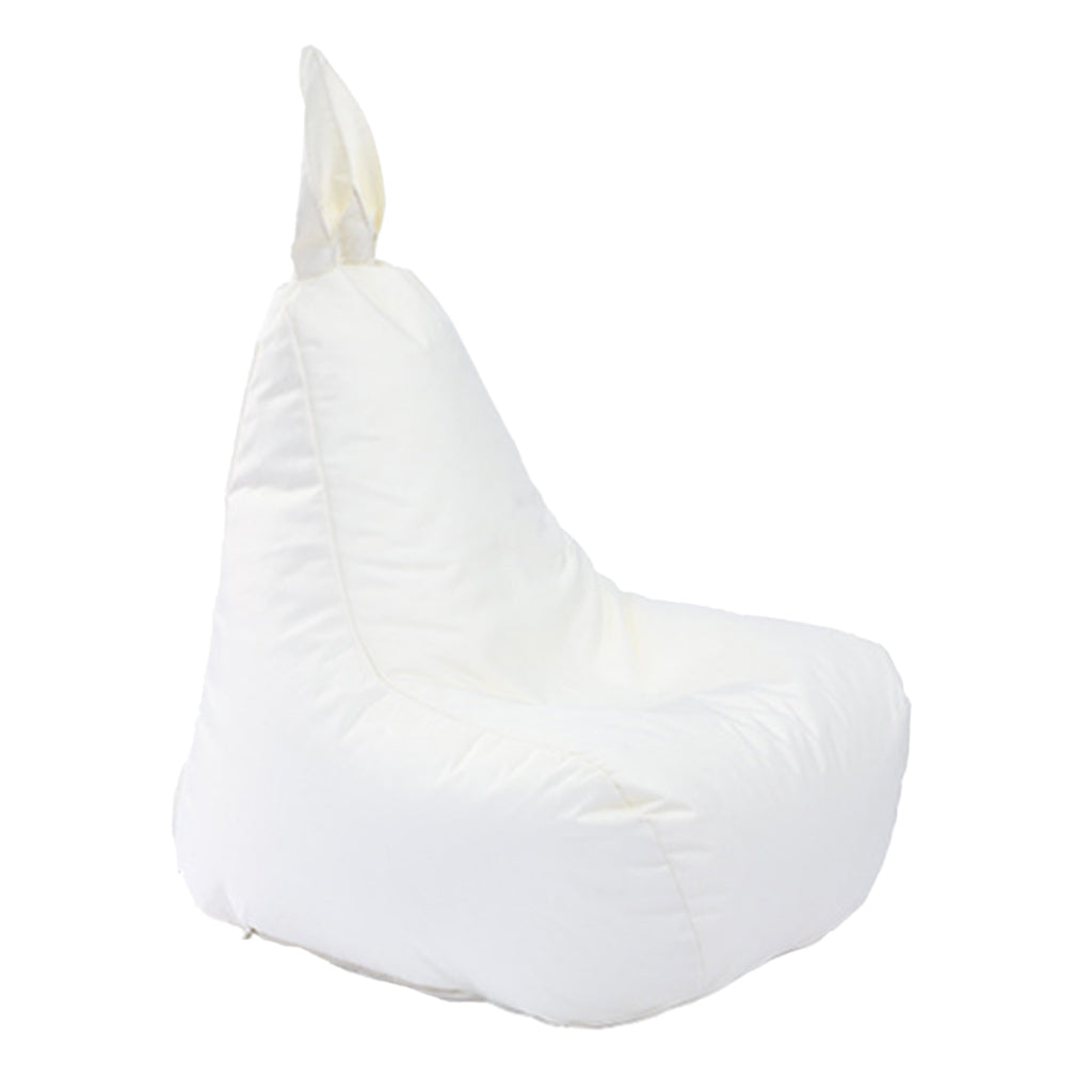 Rabbit Ear Backrest Bean Bag Cover Stuffed Animal Storage Holder White
