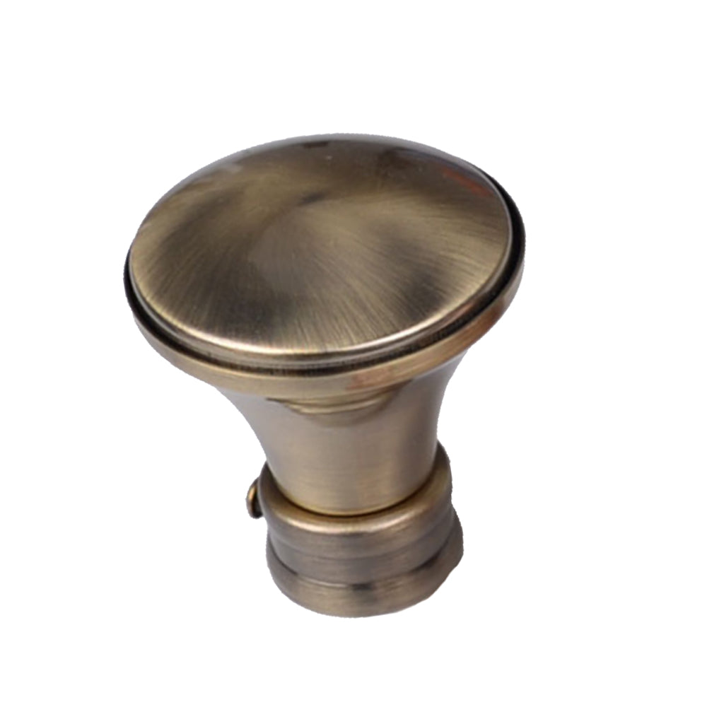1 Piece Retro Curtain Pole Rod Finials Ends Heads 28mm F Style Bronze
