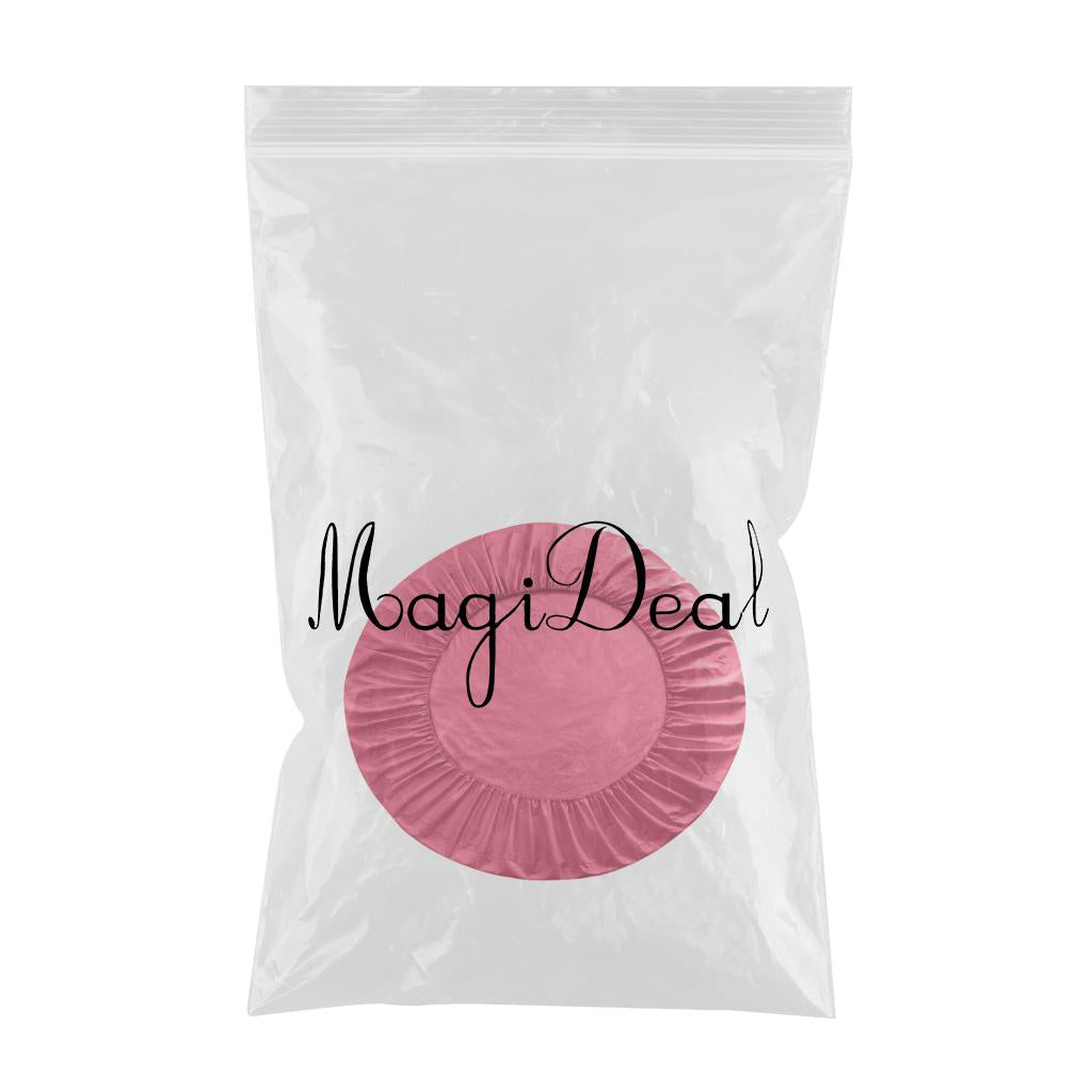 Solid Color 100% Cotton Round Bed Fitted Sheet Bed Cover Hot Pink