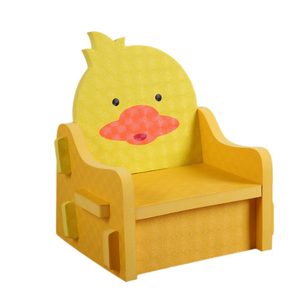 Non Toxic PE Foam Kids DIY Chair Pretend Play Chairs Stool Yellow