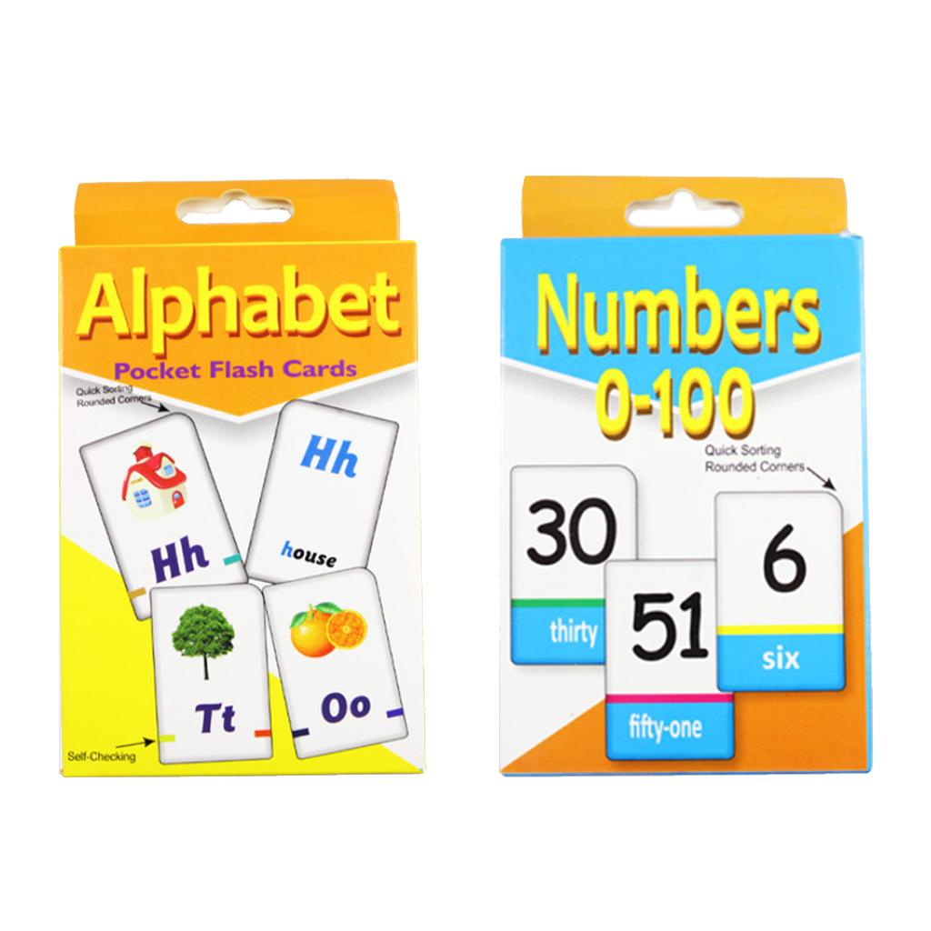 36 Pieces English Flash Cards for Kindergarten Toddlers Preschool Number