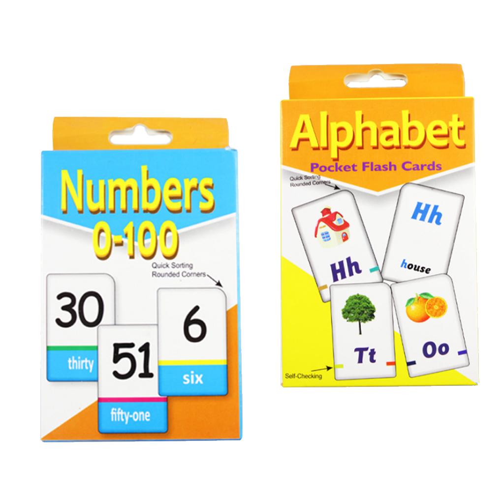36 Pieces English Flash Cards for Kindergarten Toddlers Preschool Number