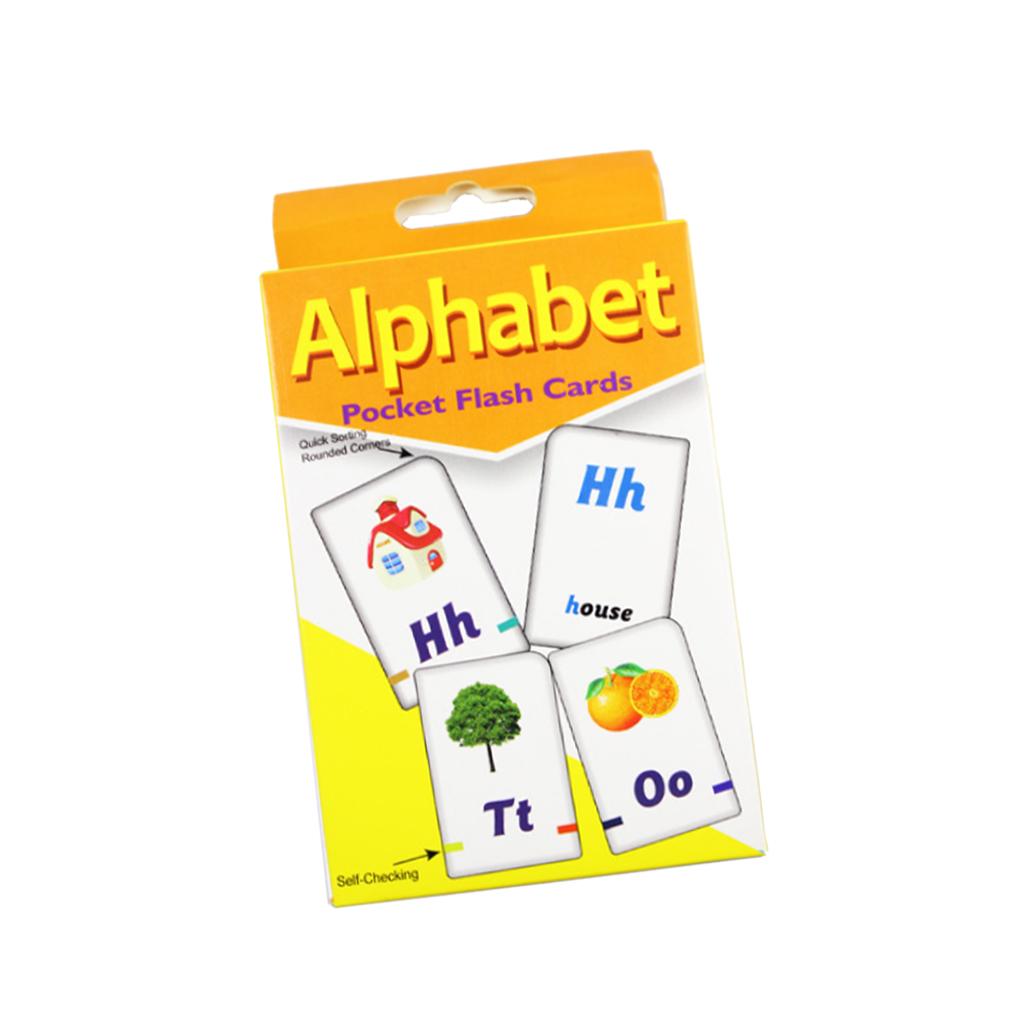 36 Pieces English Flash Cards for Kindergarten Toddlers Preschool Alphabet