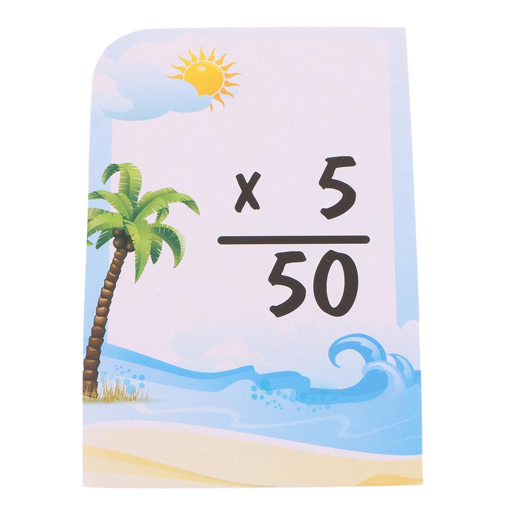 72 Pieces Kid Learning Math Flash Cards Multiplication and Division
