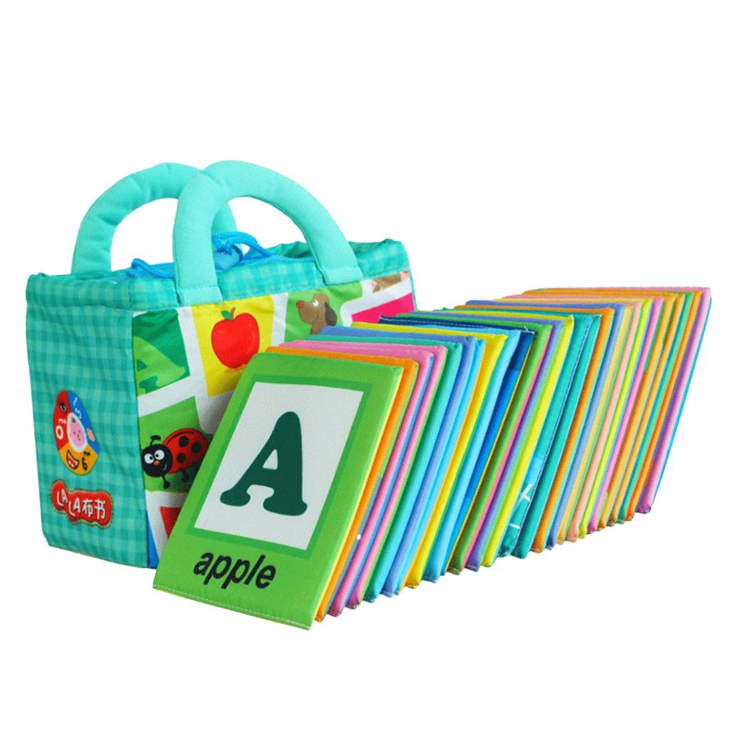 26 Pieces Vivid Safety Cloth Cards for Baby Children #1 Alphabet A - Z