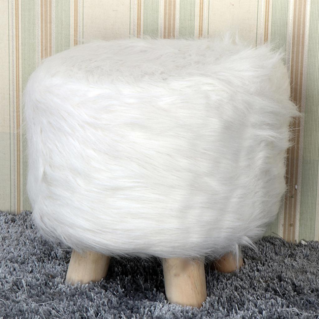 Fantastic Comfortable Stool Covers for Home Living Room Decorations White