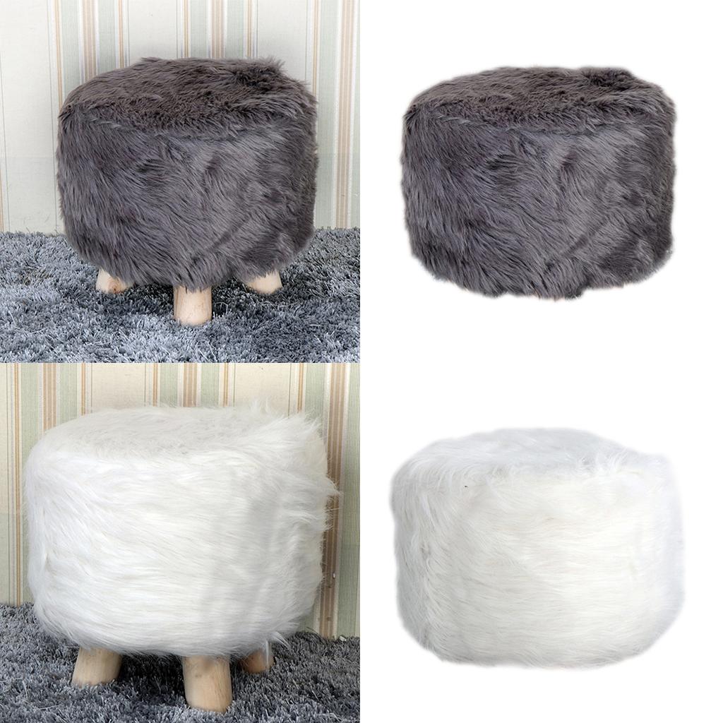 Fantastic Comfortable Stool Covers for Home Living Room Decorations White