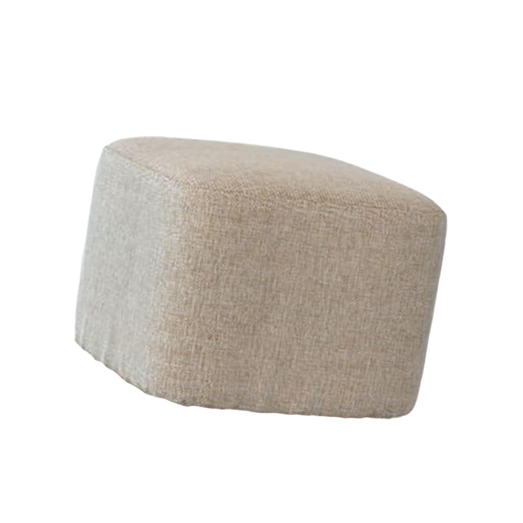 Square Wooden Stool Cover Protective Sleeve for Footstools Light Gray