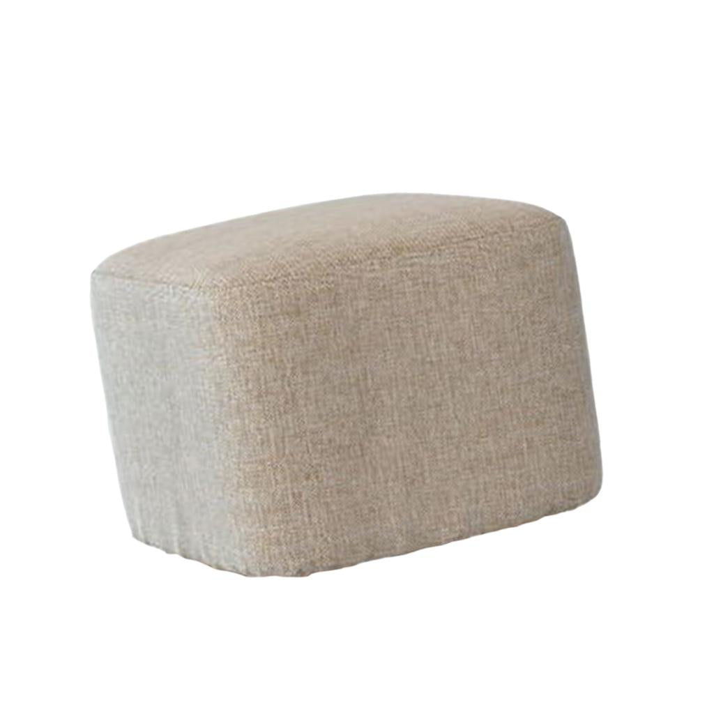 Square Wooden Stool Cover Protective Sleeve for Footstools Light Gray