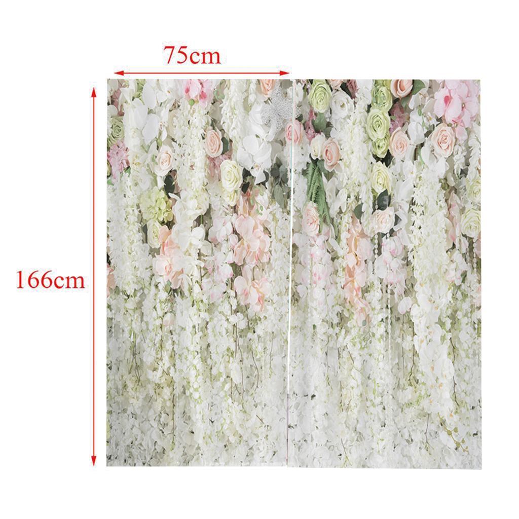 Charming Floral Printed Window Curtains Bath Drapes 1