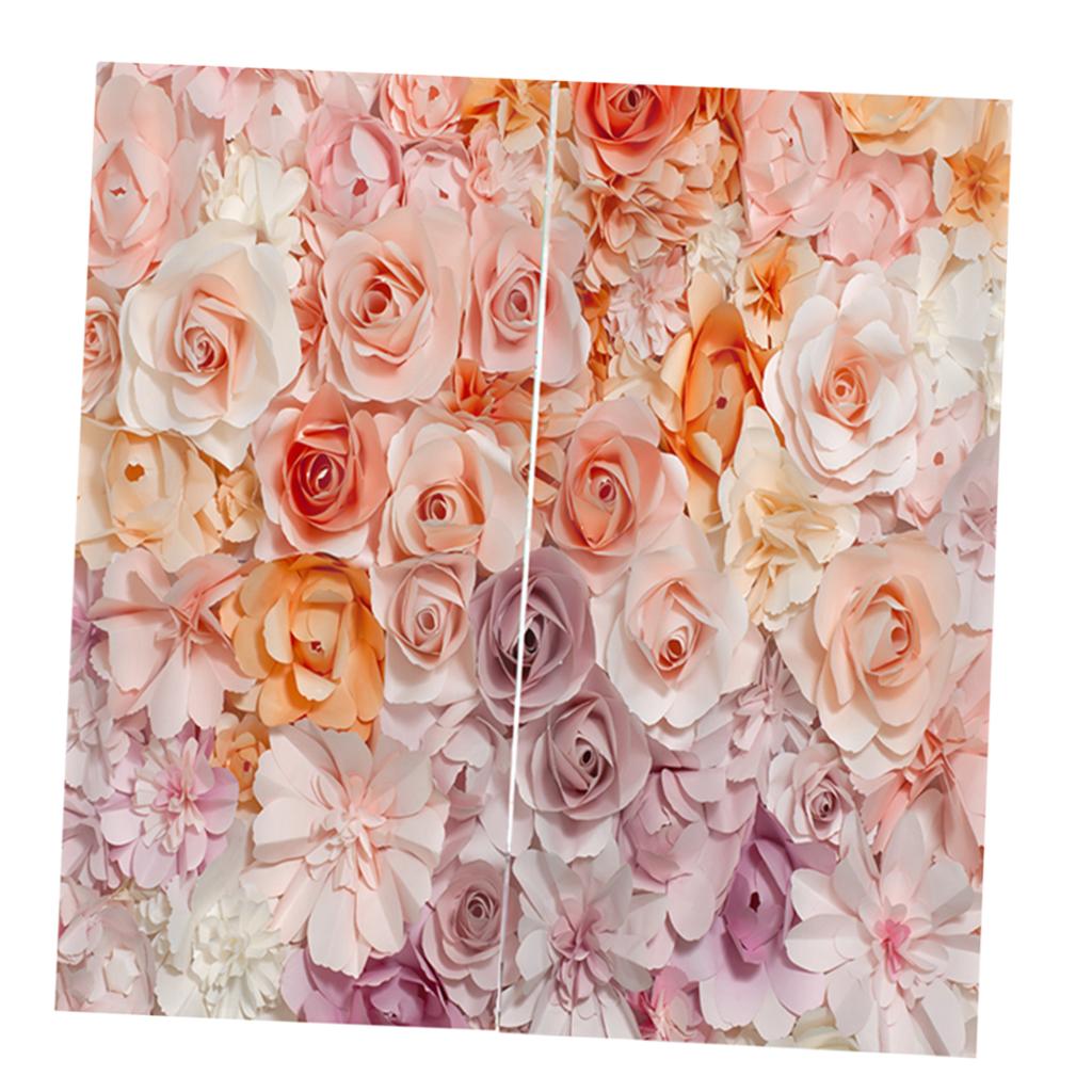 Charming Floral Printed Window Curtains Bath Drapes 4