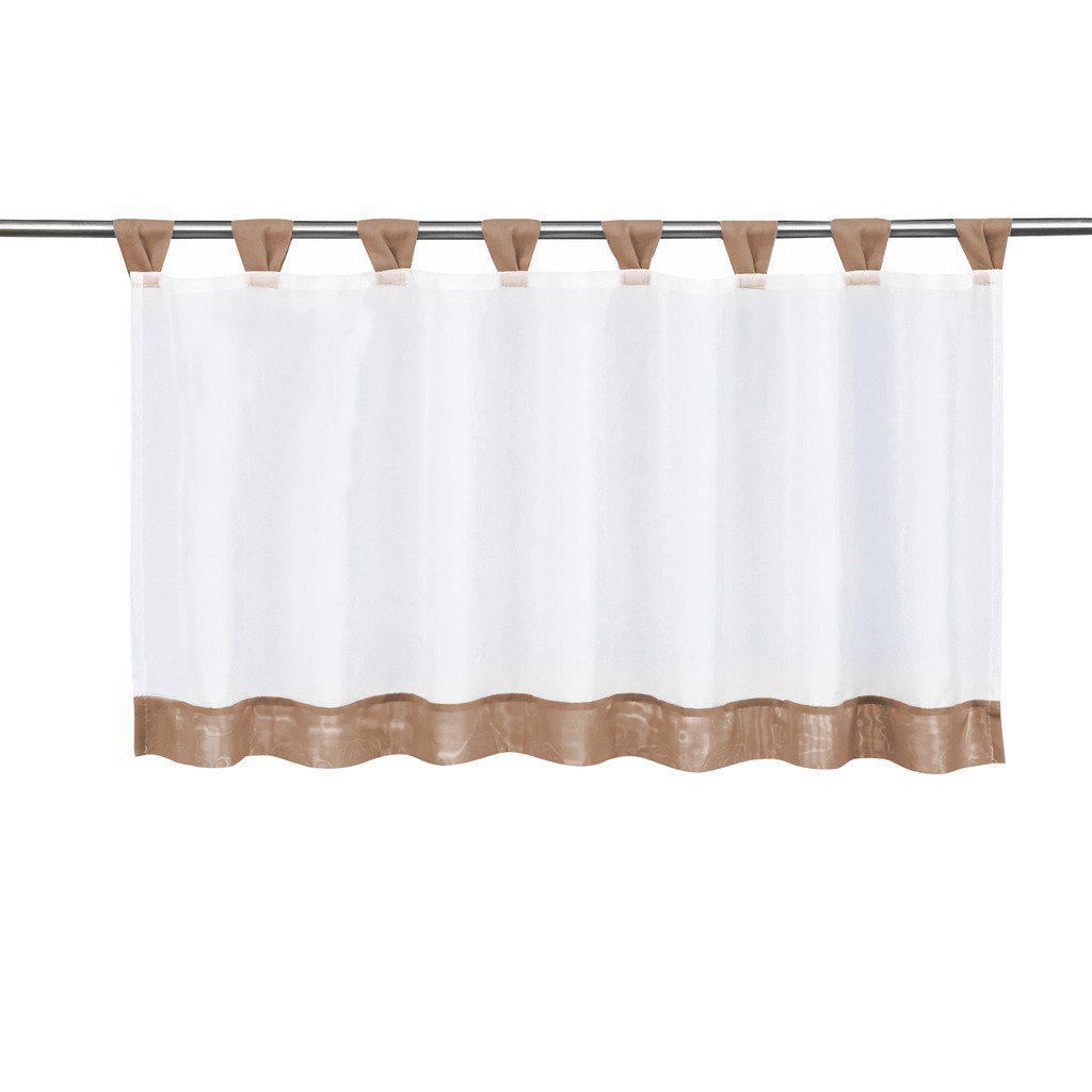 Customize Cafe Window Curtain Kitchen Curtain Tier #1 35x18 Inch, Brown
