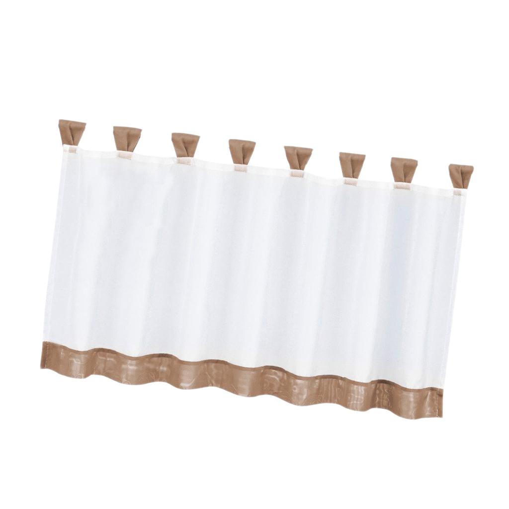 Customize Cafe Window Curtain Kitchen Curtain Tier #1 35x18 Inch, Brown