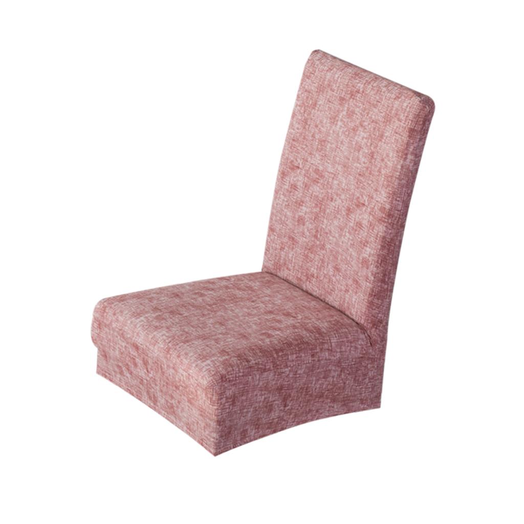 Universal Stretch Dining Room Chair Slipcover Stool Seat Cover Red Brown