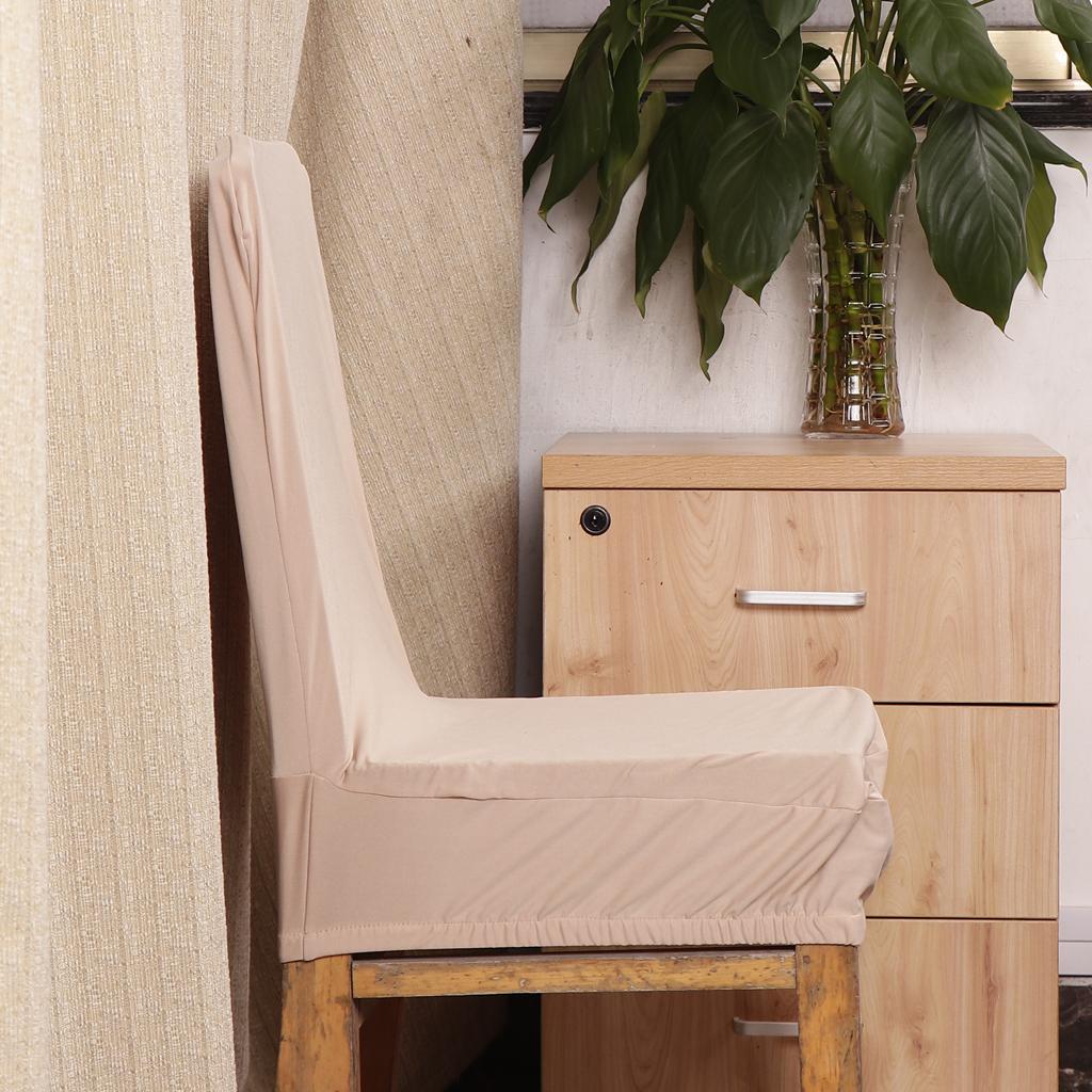 Spandex Stretch Low Short Back Chair Cover Bar Stool Cover Champagne